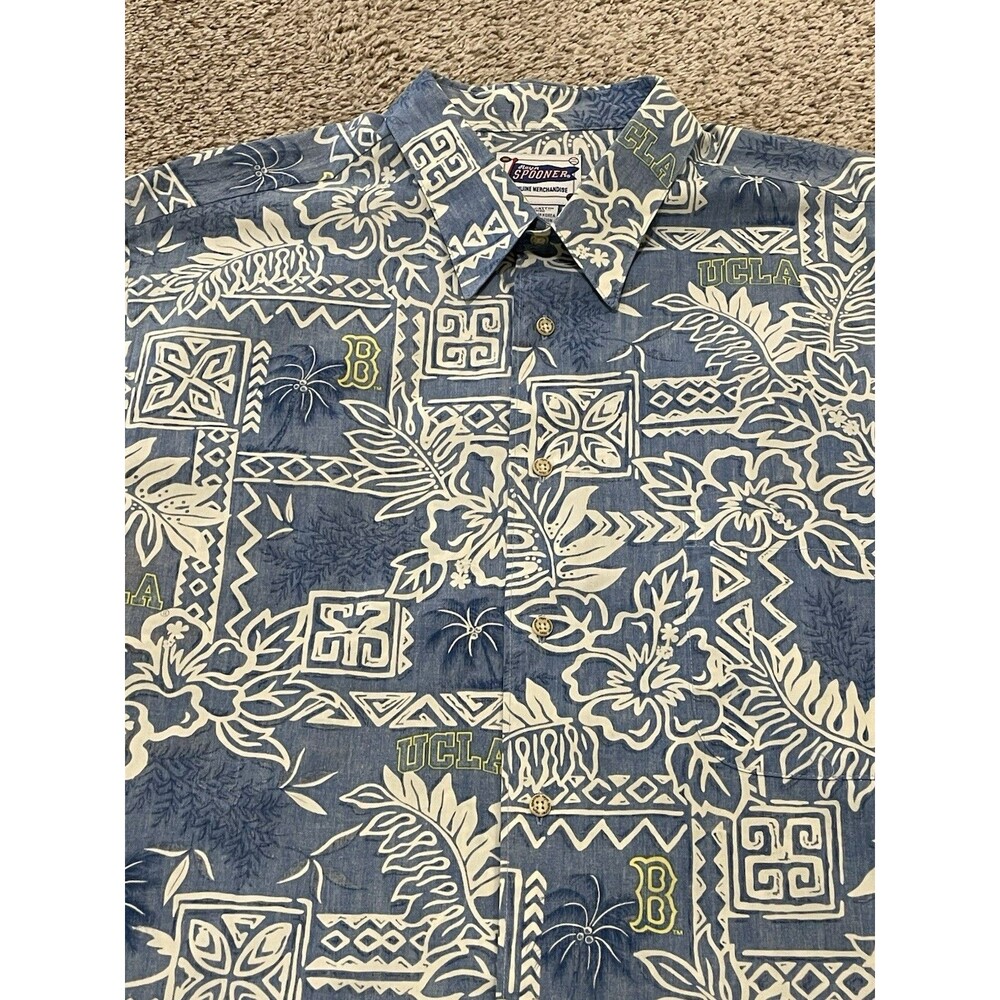 Reyn Spooner UCLA Hawaiian Shirt Mens XXLarge Cotton Floral Short Sleeve Button - Picture 2 of 6